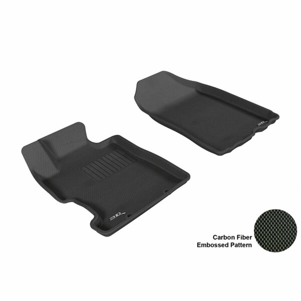 3D Maxpider HONDA CIVIC 2006-2011 CPE/SDN KAGU BLACK R1 Floor Mat L1HD01211509